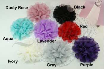 Parisian Chiffon Flower v2 (no centre), Pack of 3